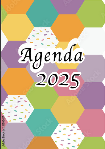 Vibrant Hexagons: 2025 Planner