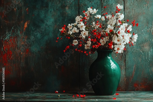 Fototapeta Naklejka Na Ścianę i Meble -  still life with peonies and daisies
