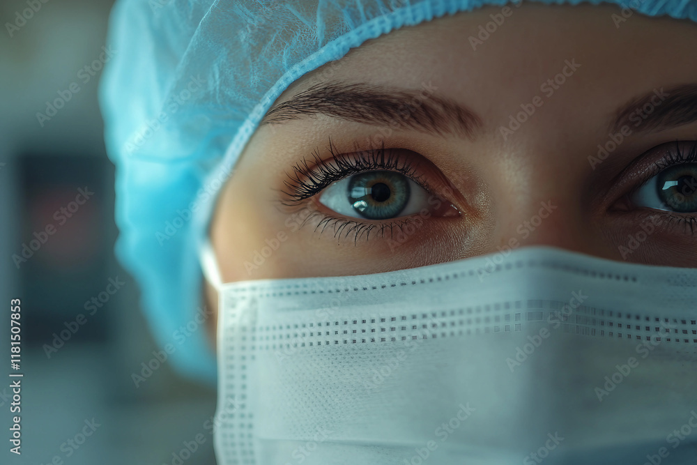 Generative AI image of surgeons performing a medical operation in a high-tech surgical room with advanced medical equipment Generative AI image of surgeons performing a medical operation in a high-tech surgical room with advanced medical equipment