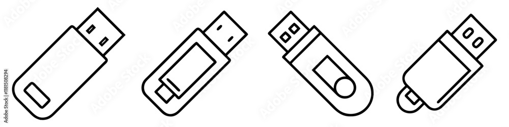 usb flash drive icon, office line art, office vector - simple black line art icon of usb flash drive perfect for logos, and office-themed designs. usb flash drive icon, office line art, office vector - simple black line art icon of usb flash drive perfect for logos, and office-themed designs.