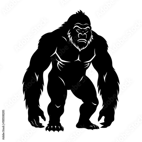 Photography Gorilla Silhouette vector illustration