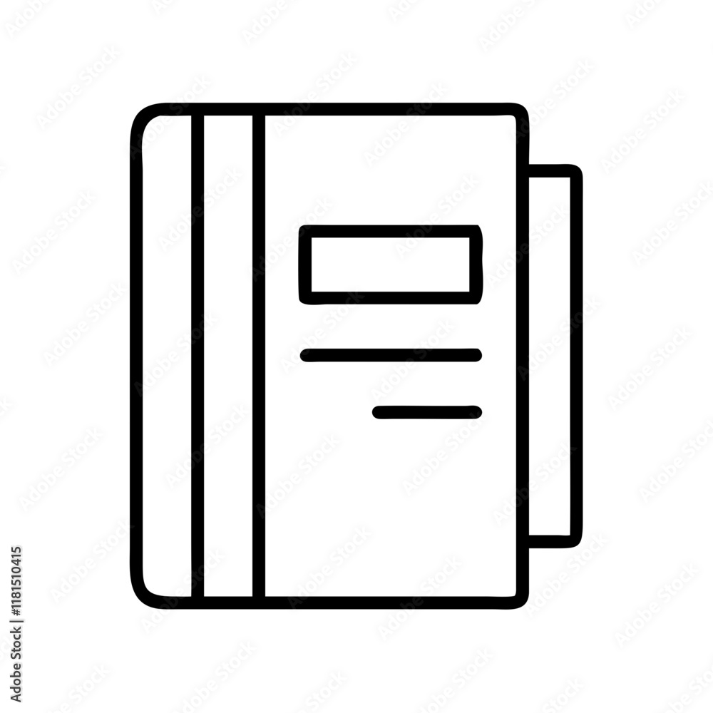 notebooks icon, office line art, office vector - simple black line art icon of notebooks perfect for logos, and office-themed designs. notebooks icon, office line art, office vector - simple black line art icon of notebooks perfect for logos, and office-themed designs.