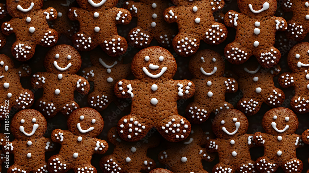Smiling Decorated Baked Treat Pattern Smiling Decorated Baked Treat Pattern