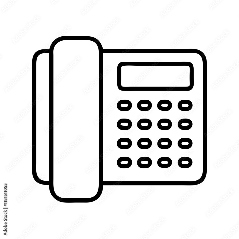 office phone icon, office line art, office vector - simple black line art icon of office phone perfect for logos, and office-themed designs. office phone icon, office line art, office vector - simple black line art icon of office phone perfect for logos, and office-themed designs.