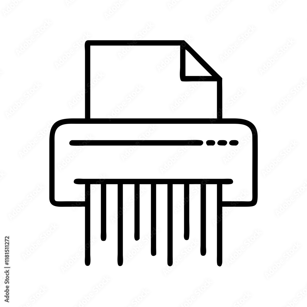 paper shredder icon, office line art, office vector - simple black line art icon of paper shredder perfect for logos, and office-themed designs. paper shredder icon, office line art, office vector - simple black line art icon of paper shredder perfect for logos, and office-themed designs.