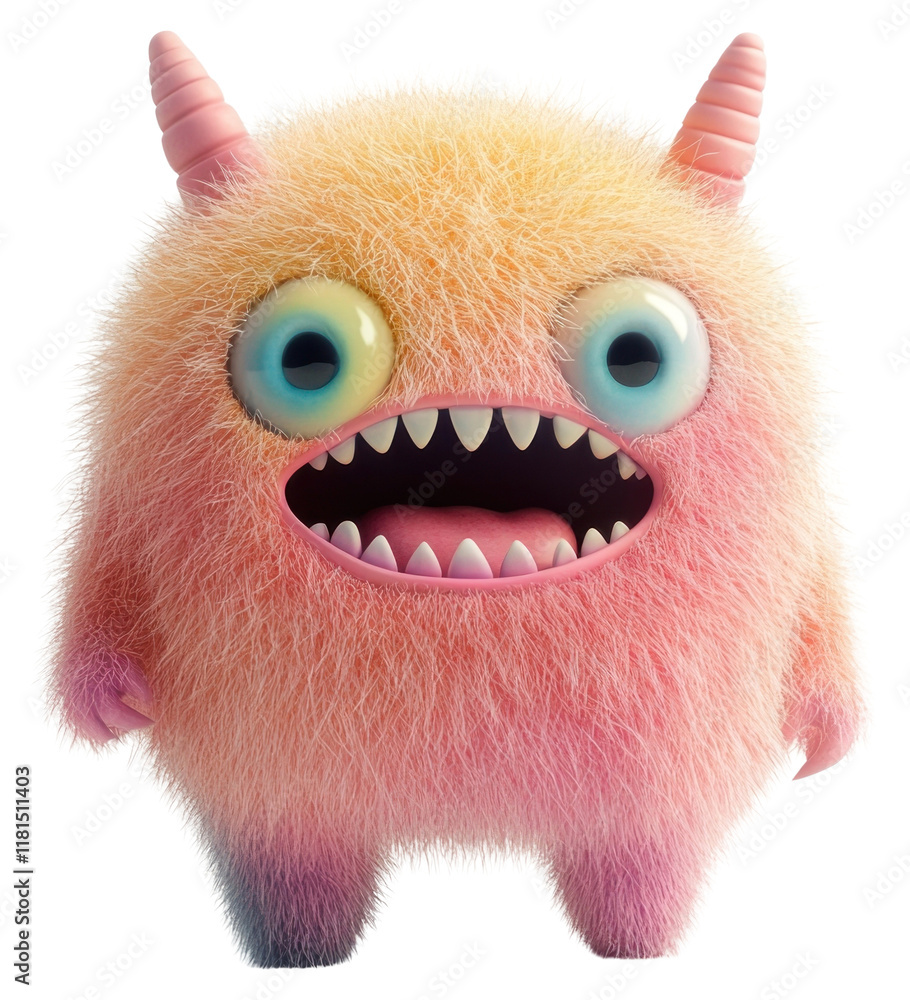 Fototapeta premium PNG Happy monster illustration creature colorful.