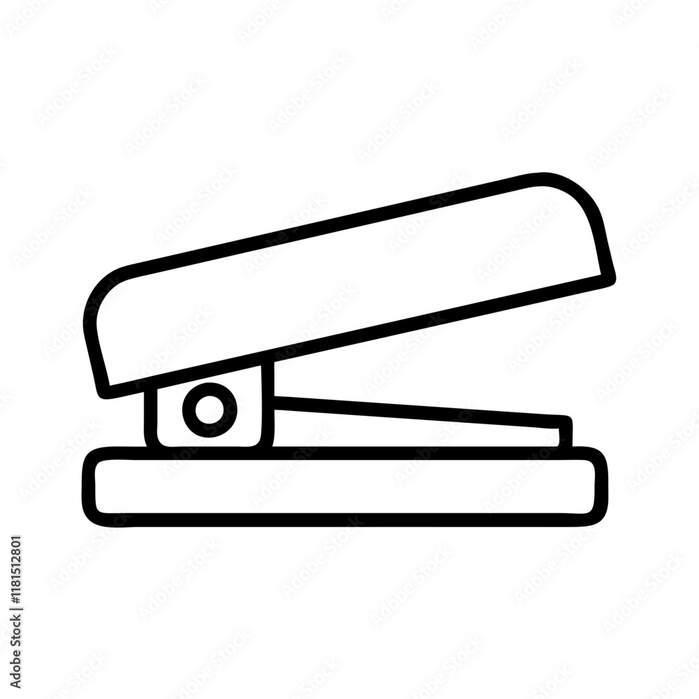 stapler icon, office line art, office vector - simple black line art icon of stapler perfect for logos, and office-themed designs. stapler icon, office line art, office vector - simple black line art icon of stapler perfect for logos, and office-themed designs.