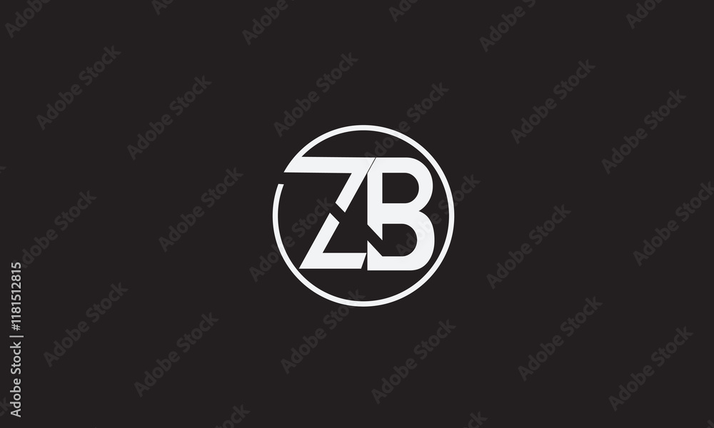 ZB, BZ , B , Z , Abstract Letters Logo Monogram ZB, BZ , B , Z , Abstract Letters Logo Monogram