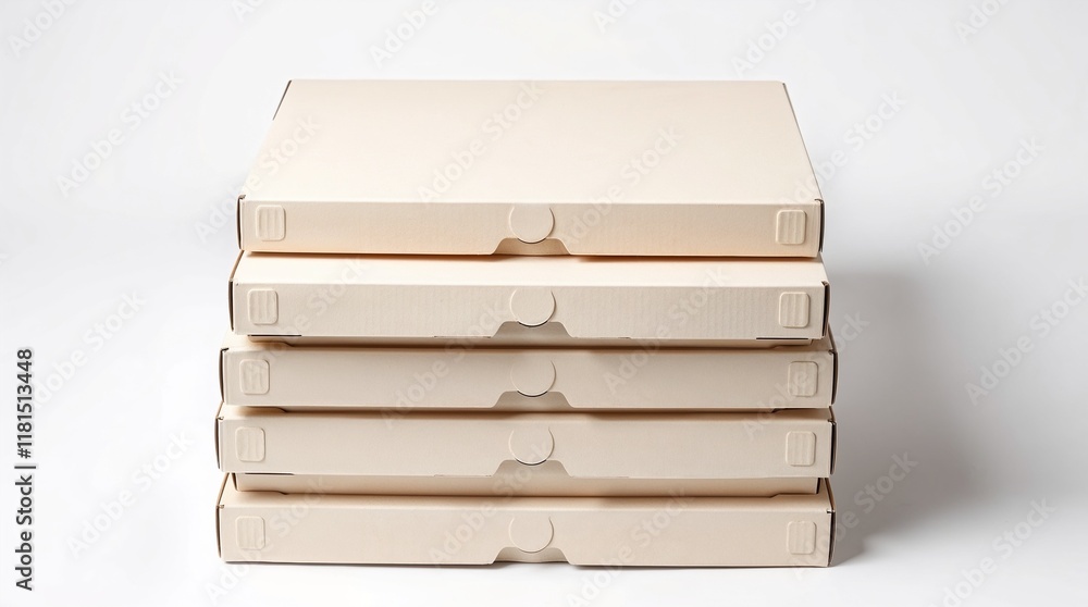 Stack of Cardboard Boxes Mockup for Packaging Design Stack of Cardboard Boxes Mockup for Packaging Design