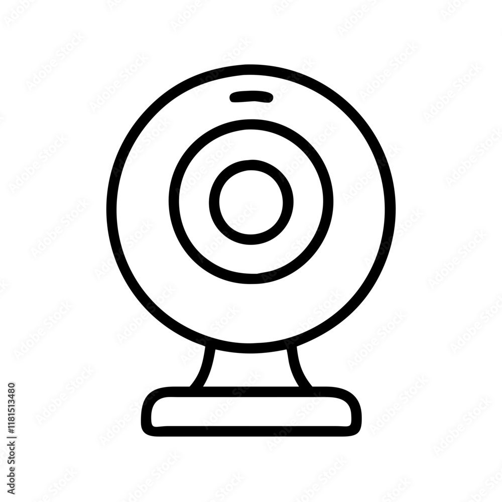 webcam icon, office line art, office vector - simple black line art icon of webcam perfect for logos, and office-themed designs. webcam icon, office line art, office vector - simple black line art icon of webcam perfect for logos, and office-themed designs.