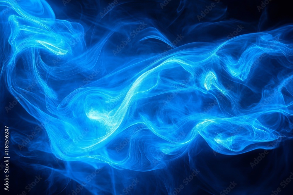 Fototapeta premium Wave background with elegant blue neon wave effect. Premium design for wallpaper, banner, poster.