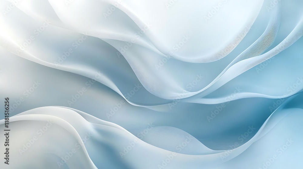 Fototapeta premium Abstract Blue and White Wave Pattern Design