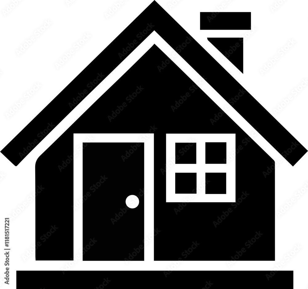 House Icon in Black Silhouettes House Icon in Black Silhouettes