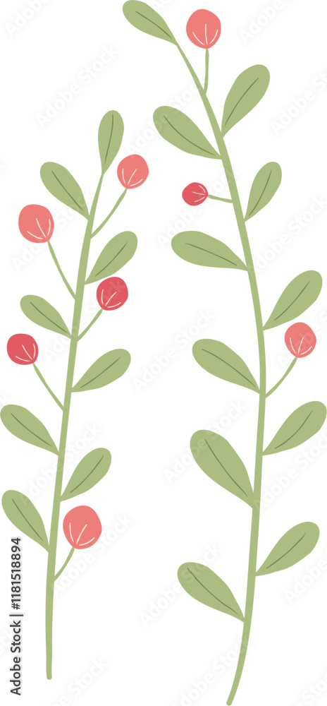 Fototapeta premium wild floral illustration