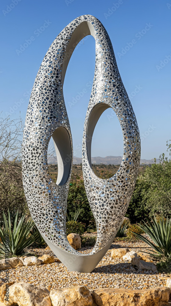 Fototapeta premium Abstract Sequence Isolator Memorial in Outdoor Setting