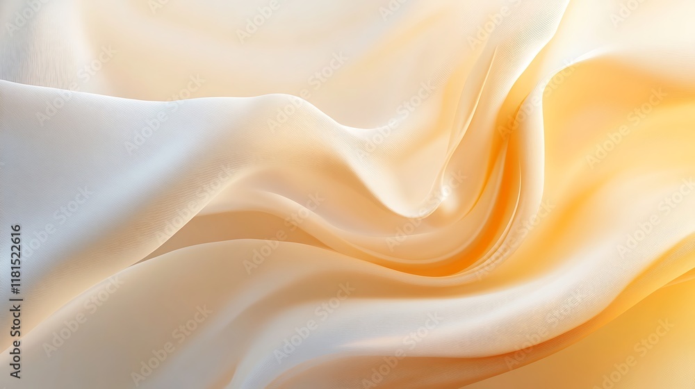 Fototapeta premium Abstract Draped Fabric Soft Golden Hues