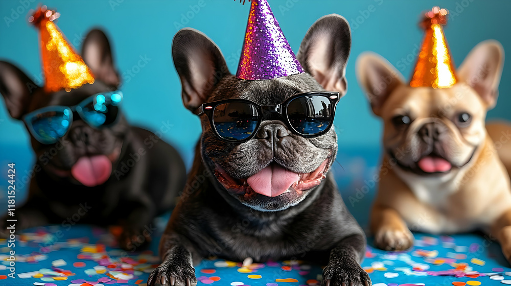 Party Animals: Canine Celebration with Hats & Confetti Party Animals: Canine Celebration with Hats & Confetti