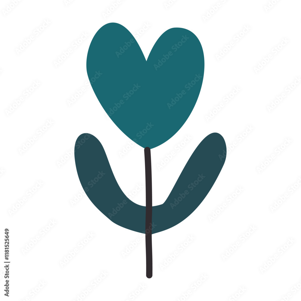 Abstract cute heart in the form of a flower. In pastel colors Abstract cute heart in the form of a flower. In pastel colors