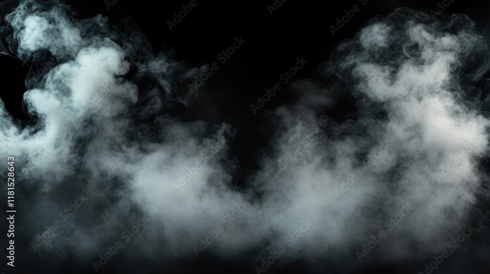 Naklejka premium Mysterious dust swirls dancing against a dark background