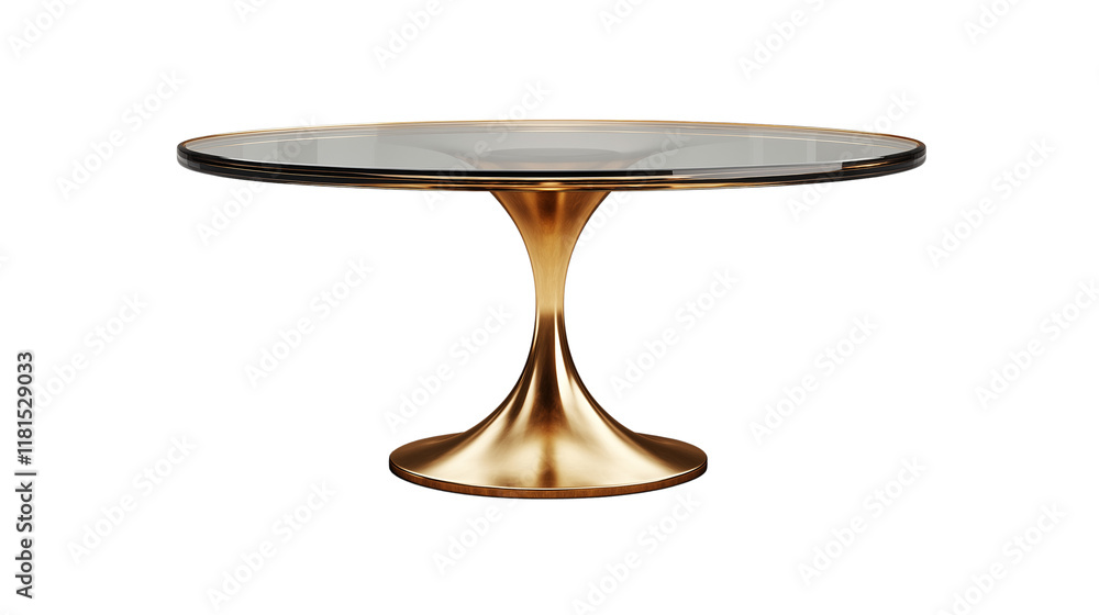 Round Glass Side Table with Gold-Finished Base: Elegance and Modern Aesthetics. Round Glass Side Table with Gold-Finished Base: Elegance and Modern Aesthetics.