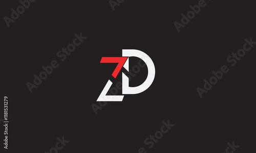 ZD, DZ , D , Z , Abstract Letters Logo Monogram	
