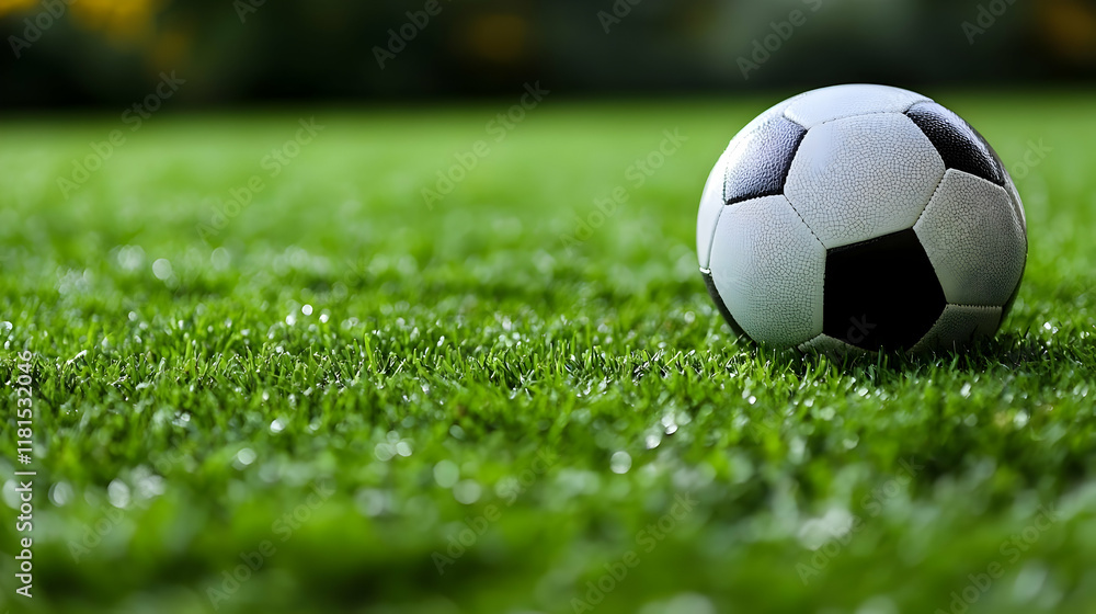Soccer Ball on Green Grass