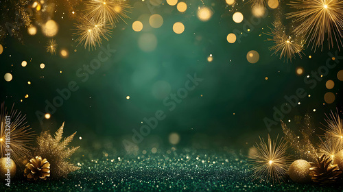 Wallpaper Mural Golden Festive Glitter, Lights, and Sparkler Background Torontodigital.ca