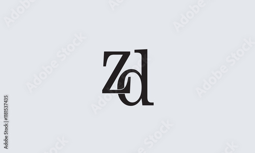 ZD, DZ , D , Z , Abstract Letters Logo Monogram	