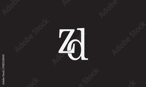 ZD, DZ , D , Z , Abstract Letters Logo Monogram	