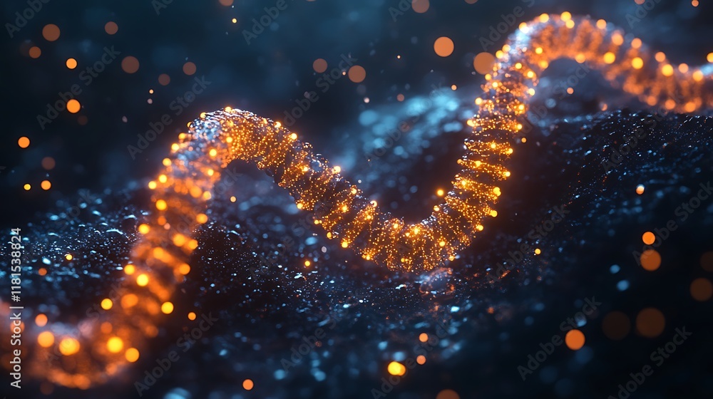 Conceptual image of synthetic biology featuring glowing molecular pathways inside a 3Drendered cell symbolizing engineered life processes Conceptual image of synthetic biology featuring glowing molecular pathways inside a 3Drendered cell symbolizing engineered life processes