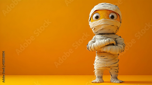 Mummy Stands with Folded Ar...