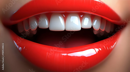 Red Lips and White Teeth Sm...