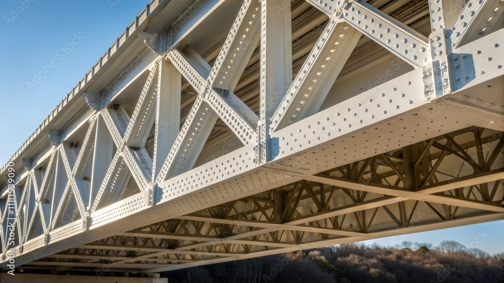 A close examination of the loadbearing trusses on a modular bridge component highlighting their intricate weblike design. The interplay of light reinforces the engineering maxim of A close examination of the loadbearing trusses on a modular bridge component highlighting their intricate weblike design. The interplay of light reinforces the engineering maxim of