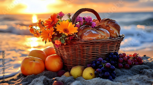 Sunset Picnic Basket Enjoys...