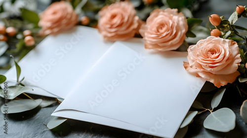 Blank Cards with Roses, Euc...