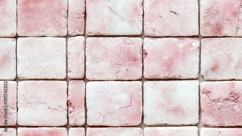 Wallpaper Mural Pink and White Marble Tile Texture Background Close Up Square Mosaic Pattern Torontodigital.ca