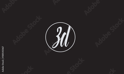 ZD, DZ , D , Z , Abstract Letters Logo Monogram	