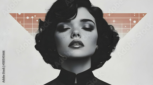 Woman Dreams in Black and W...