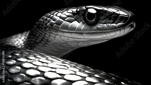 Snake Scales Gleam in the D...