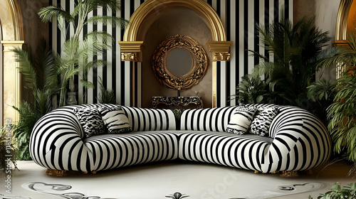 Striped Sofa Complements Go...