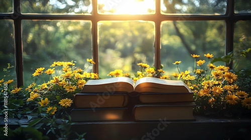Open Book Rests Peacefully ...