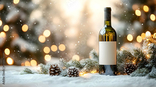 Wine Bottle Sparkles in Win...