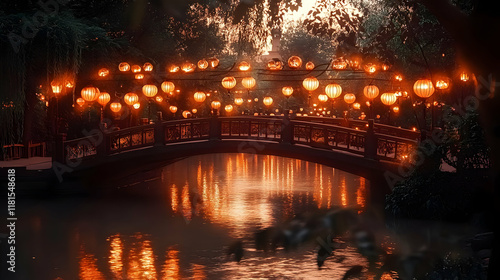 Lanterns Glow Over Tranquil...