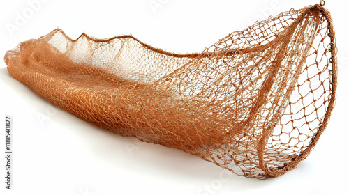 Fishing Net Lies on White B...