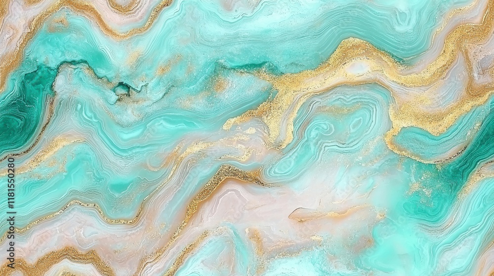 Abstract Teal and Gold Marble Texture Swirling Liquid Art Background Design Abstract Teal and Gold Marble Texture Swirling Liquid Art Background Design