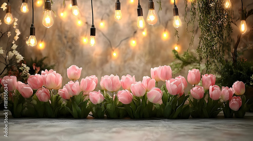 Pink Tulips Bloom Beautiful...