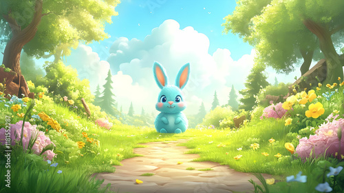 Cute Bunny Hops into Enchan...