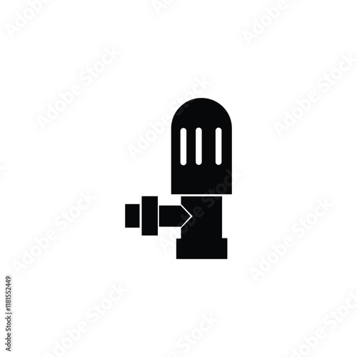 thermostatic radiator valve icon. Clipart image isolated on white background