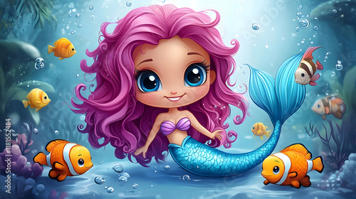 Mermaid Swims Gracefully wi...