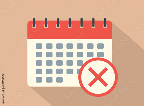 events cancelled concept- vector illustration